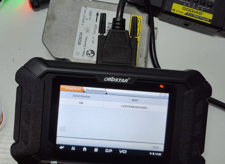 ford airbag reset by obdstar godiag gt105 obd2 cable 3