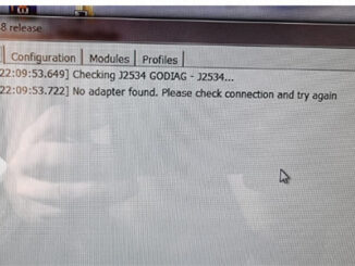 godiag j2534 no adapter found in forscan v2.3.48 solution 1