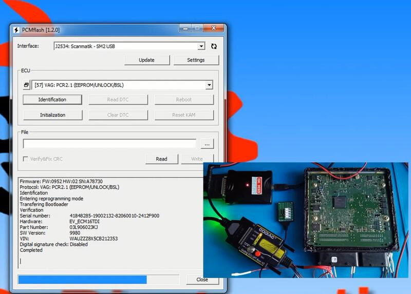 read blocked pcr2.1 with godiag ecu gpt boot adapter 7