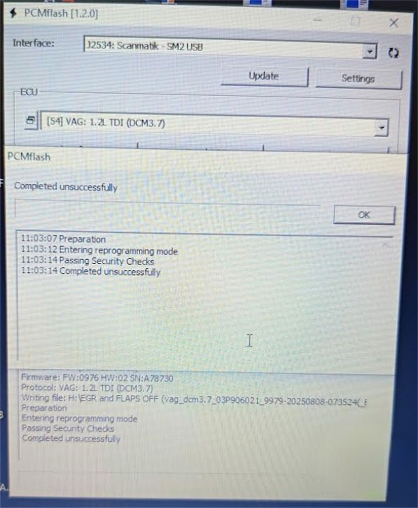 godiag gt100 failed to read vw dcm 3.7 solution 5